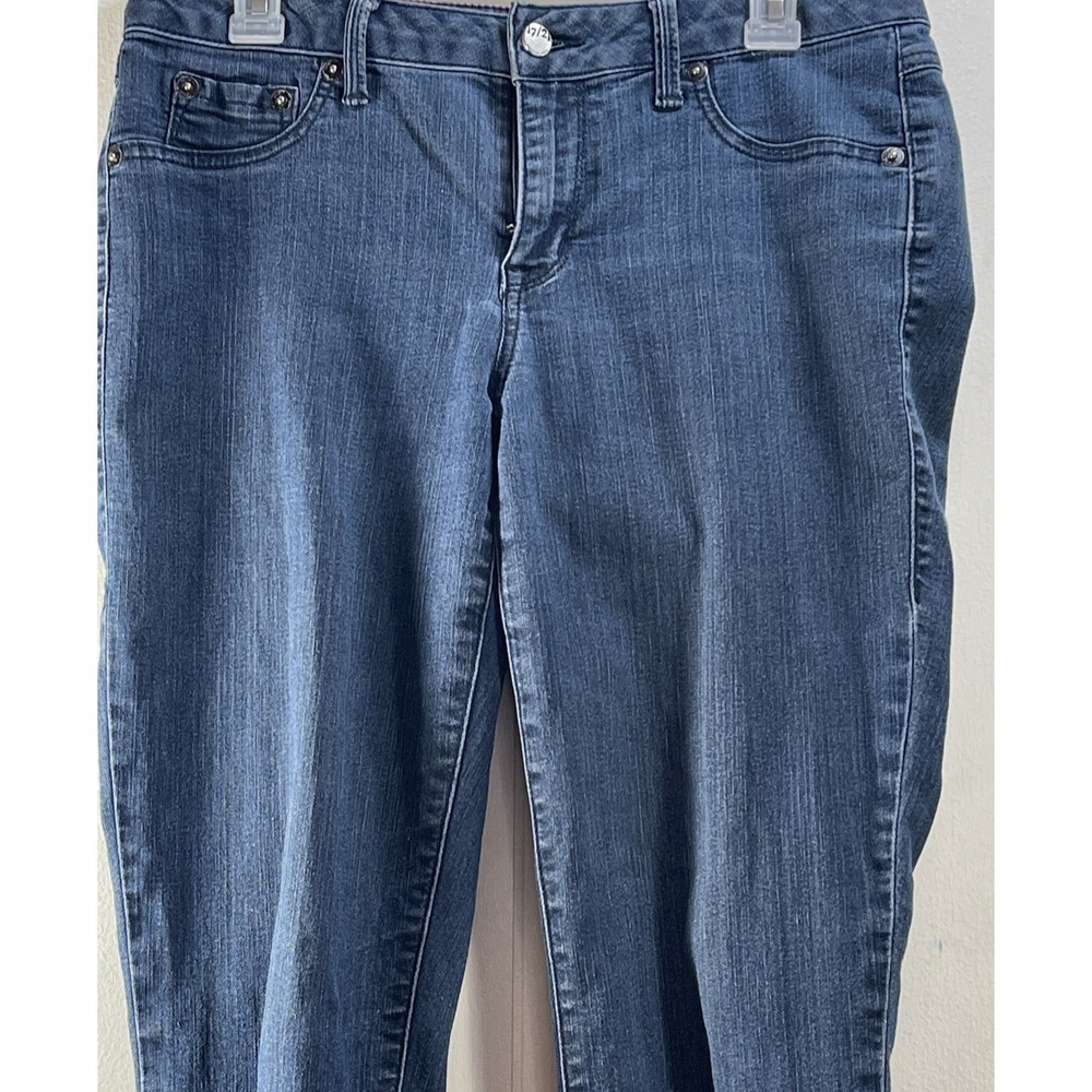 17/21 Exclusive Stretch Blue Mid Rise Straight Leg Denim Jeans Size 8 spring - Picture 4 of 16